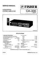 Fisher CA-335 - Service Manual 